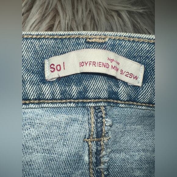 SO women’s high rise boyfriend midi jeans shorts - Picture 8 of 9